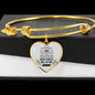 Be Not Conformed Romans 12:2 Bible Verse Heart Bangle Stainless Steel or 18k Gold 18-22"-Express Your Love Gifts