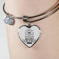 Be Not Conformed Romans 12:2 Bible Verse Heart Bangle Stainless Steel or 18k Gold 18-22"-Express Your Love Gifts