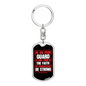 Be On Guard 1 Corinthians 16:13 Keychain Stainless Steel or 18k Gold Dog Tag Keyring-Express Your Love Gifts