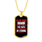 Be On Guard 1 Corinthians 16:13 Necklace Stainless Steel or 18k Gold Dog Tag 24" Chain-Express Your Love Gifts
