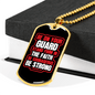 Be On Guard 1 Corinthians 16:13 Necklace Stainless Steel or 18k Gold Dog Tag 24" Chain-Express Your Love Gifts