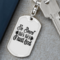 Be Smart Keychain Stainless Steel or 18k Gold Dog Tag Keyring-Express Your Love Gifts