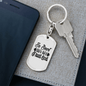 Be Smart Keychain Stainless Steel or 18k Gold Dog Tag Keyring-Express Your Love Gifts