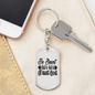Be Smart Keychain Stainless Steel or 18k Gold Dog Tag Keyring-Express Your Love Gifts