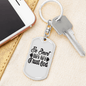 Be Smart Keychain Stainless Steel or 18k Gold Dog Tag Keyring-Express Your Love Gifts