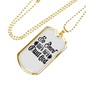 Be Smart Necklace Stainless Steel or 18k Gold Dog Tag 24" Chain-Express Your Love Gifts