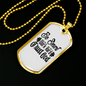 Be Smart Necklace Stainless Steel or 18k Gold Dog Tag 24" Chain-Express Your Love Gifts
