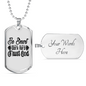 Be Smart Necklace Stainless Steel or 18k Gold Dog Tag 24" Chain-Express Your Love Gifts