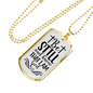 Be Still And Know Cross Psalm 46 Necklace Stainless Steel or 18k Gold Dog Tag 24" Chain-Express Your Love Gifts