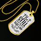 Be Still And Know Cross Psalm 46 Necklace Stainless Steel or 18k Gold Dog Tag 24" Chain-Express Your Love Gifts