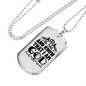 Be Still And Know Psalm 46:10 Necklace Stainless Steel or 18k Gold Dog Tag 24" Chain-Express Your Love Gifts