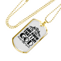 Be Still And Know Psalm 46:10 Necklace Stainless Steel or 18k Gold Dog Tag 24" Chain-Express Your Love Gifts