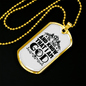 Be Still And Know Psalm 46:10 Necklace Stainless Steel or 18k Gold Dog Tag 24" Chain-Express Your Love Gifts