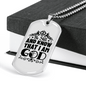 Be Still And Know Psalm 46:10 Necklace Stainless Steel or 18k Gold Dog Tag 24" Chain-Express Your Love Gifts