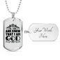 Be Still And Know Psalm 46:10 Necklace Stainless Steel or 18k Gold Dog Tag 24" Chain-Express Your Love Gifts