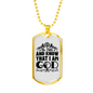 Be Still And Know Psalm 46:10 Necklace Stainless Steel or 18k Gold Dog Tag 24" Chain-Express Your Love Gifts