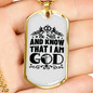 Be Still And Know Psalm 46:10 Necklace Stainless Steel or 18k Gold Dog Tag 24" Chain-Express Your Love Gifts