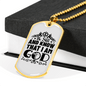 Be Still And Know Psalm 46:10 Necklace Stainless Steel or 18k Gold Dog Tag 24" Chain-Express Your Love Gifts