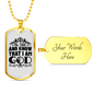 Be Still And Know Psalm 46:10 Necklace Stainless Steel or 18k Gold Dog Tag 24" Chain-Express Your Love Gifts