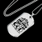 Be Still And Know Psalm 46:10 Necklace Stainless Steel or 18k Gold Dog Tag 24" Chain-Express Your Love Gifts