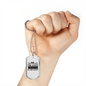 Be Still And Know Necklace Stainless Steel or 18k Gold Dog Tag 24" Chain-Express Your Love Gifts