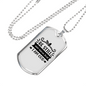 Be Still And Know Necklace Stainless Steel or 18k Gold Dog Tag 24" Chain-Express Your Love Gifts