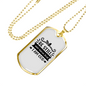 Be Still And Know Necklace Stainless Steel or 18k Gold Dog Tag 24" Chain-Express Your Love Gifts