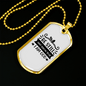 Be Still And Know Necklace Stainless Steel or 18k Gold Dog Tag 24" Chain-Express Your Love Gifts