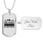 Be Still And Know Necklace Stainless Steel or 18k Gold Dog Tag 24" Chain-Express Your Love Gifts