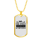 Be Still And Know Necklace Stainless Steel or 18k Gold Dog Tag 24" Chain-Express Your Love Gifts