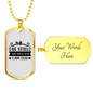 Be Still And Know Necklace Stainless Steel or 18k Gold Dog Tag 24" Chain-Express Your Love Gifts