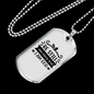 Be Still And Know Necklace Stainless Steel or 18k Gold Dog Tag 24" Chain-Express Your Love Gifts