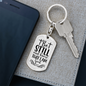 Be Still And Know Psalm 46 Keychain Stainless Steel or 18k Gold Dog Tag Keyring-Express Your Love Gifts