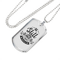 Be Still And Know That Psalm 46:10 Necklace Stainless Steel or 18k Gold Dog Tag 24" Chain-Express Your Love Gifts