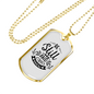 Be Still And Know That Psalm 46:10 Necklace Stainless Steel or 18k Gold Dog Tag 24" Chain-Express Your Love Gifts