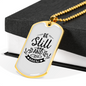 Be Still And Know That Psalm 46:10 Necklace Stainless Steel or 18k Gold Dog Tag 24" Chain-Express Your Love Gifts