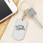 Be Still Keychain Stainless Steel or 18k Gold Dog Tag Keyring-Express Your Love Gifts