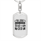 Be Still Know God Keychain Stainless Steel or 18k Gold Dog Tag Keyring-Express Your Love Gifts