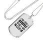 Be Still Know God Necklace Stainless Steel or 18k Gold Dog Tag 24" Chain-Express Your Love Gifts
