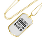 Be Still Know God Necklace Stainless Steel or 18k Gold Dog Tag 24" Chain-Express Your Love Gifts