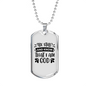 Be Still Know God Necklace Stainless Steel or 18k Gold Dog Tag 24" Chain-Express Your Love Gifts