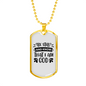 Be Still Know God Necklace Stainless Steel or 18k Gold Dog Tag 24" Chain-Express Your Love Gifts