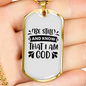 Be Still Know God Necklace Stainless Steel or 18k Gold Dog Tag 24" Chain-Express Your Love Gifts