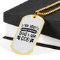 Be Still Know God Necklace Stainless Steel or 18k Gold Dog Tag 24" Chain-Express Your Love Gifts