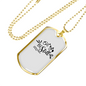 Be Still Necklace Stainless Steel or 18k Gold Dog Tag 24" Chain-Express Your Love Gifts