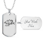 Be Still Necklace Stainless Steel or 18k Gold Dog Tag 24" Chain-Express Your Love Gifts