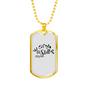 Be Still Necklace Stainless Steel or 18k Gold Dog Tag 24" Chain-Express Your Love Gifts