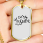 Be Still Necklace Stainless Steel or 18k Gold Dog Tag 24" Chain-Express Your Love Gifts