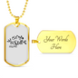 Be Still Necklace Stainless Steel or 18k Gold Dog Tag 24" Chain-Express Your Love Gifts