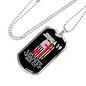 Be Strong And Courageous Firefighter Gift Stainless Steel or 18k Gold Dog Tag 24" Chain-Express Your Love Gifts